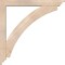 Ekena Millwork Thorton Traditional Smooth Bracket w/ Offset Brace, Douglas Fir, 5 1/2"W x 40"D x 40"H BKT0604X40X40THR01SDF - alternate 3